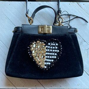 FENDI velvet peekaboo crossbody
